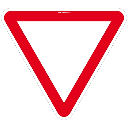 Podlahová značka – Dej přednost v jízdě, 50 cm, PVC